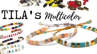 Miyuki Tila Multicolor Bracelet  Beading Ideas [upl. by Ezra]