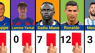 Number of Red Cards Famous Football Players  Comparison [upl. by Gilliam]