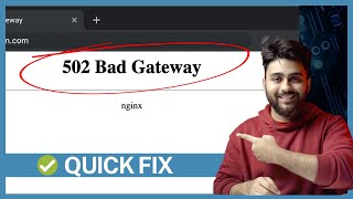 How to fix 502 Bad Gateway Error [upl. by Dohsar]