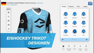 Eishockey Ausrüstung Gestalte dein individuelles Eishockey Trikot  owayoKonfigurator [upl. by Ursala]