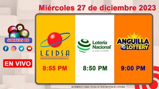 Lotería Nacional LEIDSA y Anguilla Lottery en Vivo 📺│Miércoles 27 de diciembre 2023  855 PM [upl. by Eillek]