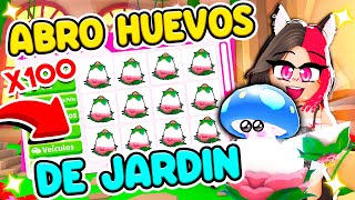 ABRIENDO 100 HUEVOS DE JARDIN HASTA CONSEGUIR LA LEGENDARIA en ADOPT ME ROBLOX 🌻 [upl. by Lynnell604]