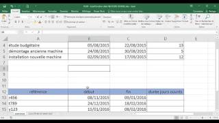 Excel  4 Expert  Cours Fonction Date NBJOURSOUVRES [upl. by Woody]