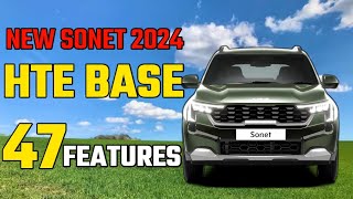 Kia Sonet Facelift 2024 BASE Model HTE Features amp Engine OptionsSonet Facelift 2024 BASE Model HTE [upl. by Nylesor849]