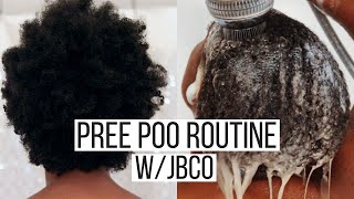 BEST PrePoo Routine For Natural Hair  MOISTURE RETENTION amp HAIR GROWTH [upl. by Land665]