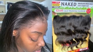 VERY NATURAL Beauty Supply Frontal Install  NO BABY HAIR [upl. by Nepil]