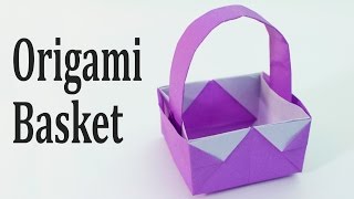 Origami Easter Basket Tutorial Traditional [upl. by Haleigh]