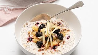 Breakfast Muesli Recipe Apple and Blackberry Bircher Muesli [upl. by Alix]