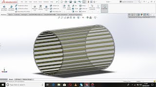 Exercise How To Design Aircraft Stringer Fuselage With SolidWorks Software [upl. by Bolt605]