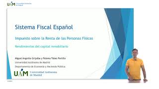 Sistema Fiscal  IRPF  05 Capital Inmobiliario previo a la Ley de Vivienda [upl. by Benson]