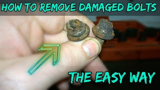 How To Remove A Damaged Bolt  Head Rounded Or Badly Corroded DIY [upl. by Akeemaj481]