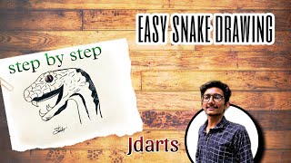 Easy snake drawing  pencil drawing tutorial  easy drawing step by step video  realistic drawing [upl. by Richella]