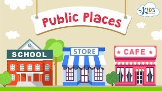 Common Places in Your Community  City Vocabulary  Social Studies for Children  Kids Academy [upl. by Lewej]