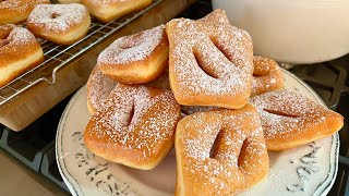 Fried Sweet Dough  Kvašeni Flancati  Carnival Fried Dough Recipe [upl. by Nedyrb]