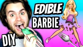 DIY Edible Barbie Doll  EAT Barbies  EATABLE Chocolate Barbie Dolls Tutorial [upl. by Renate]