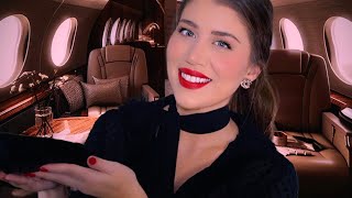 ASMR RP  Luxury Flight Attendant Personal Attention First Class [upl. by Atiran]