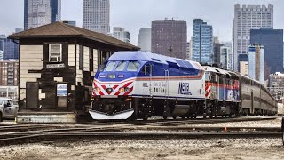 Metra’s NEW “State Of Illinois” MP36 and NIRC GP23ECO in Downtown Chicago [upl. by Elliott]