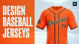 Design a Baseball jersey using a photoshop template [upl. by Dowzall269]