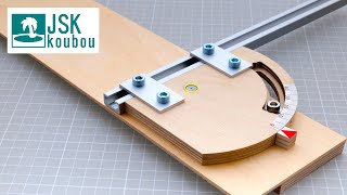 Jigsaw  circular saw  router guide jig with angle adjustment function [upl. by Aiak]