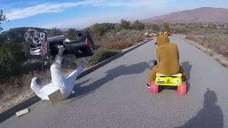 Extreme Downhill Powerwheels Battle [upl. by Piggy]