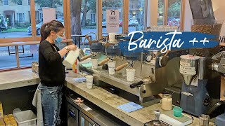 Barista Vlog Working Solo on Morning Rush MultiTasking  Melbourne Cafe  LaurAngelia [upl. by Joly]