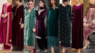 70 Velvet dresses Making idea and 30 Velvet colours Dresses Designs 2024 [upl. by Carin625]