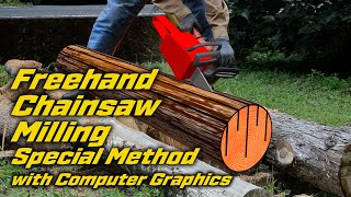 Freehand Chainsaw milling special method [upl. by Ahsayn949]