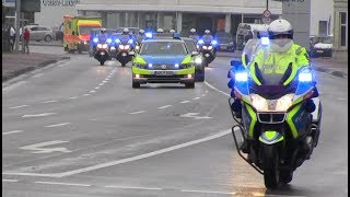 Ungeschnitten Polizeieskorte Bundespräsident in Aurich [upl. by Norted490]