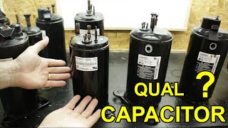 COMO descobrir CAPACITOR para COMPRESSOR de ar CONDICIONADO [upl. by Sielen316]