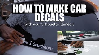 How to make a car decal Silhouette Cameo 3 [upl. by Timoteo]