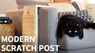 DIY Modern Cat Scratching Post  How to [upl. by Werdnaed755]