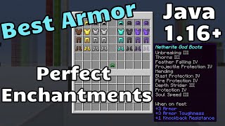 Best Armor amp Best Enchantments for Minecraft Java 116 [upl. by Harned]