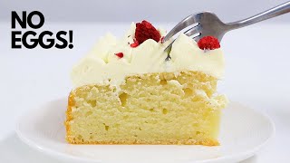 EASY EGGLESS VANILLA CAKE │ BASIC MOIST VANILLA CAKE RECIPE │ CAKES BY MK [upl. by Tyne227]