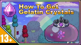 Terraria How To Get Gelatin Crystal  How To Spawn Slime Queen 14 Journeys End [upl. by Osrick43]