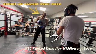 EPIC Undefeated Amateur Boxer Challenges Pro in Sparring [upl. by Wiencke]