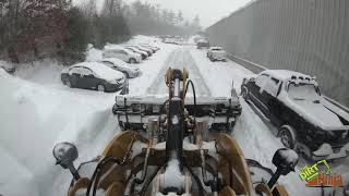 MetalPless MaxxPro and Cat 926M Plowing Snow Storm [upl. by Tenn]