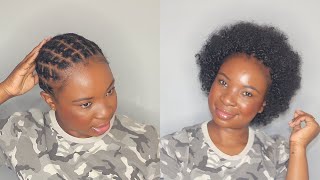 How To  Crochet Afro on Short Natural Hair  South African YouTuber [upl. by Suzanne]