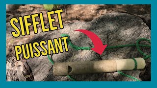 Comment faire un SIFFLET BUSHCRAFT en 10 minutes [upl. by Eikkin]