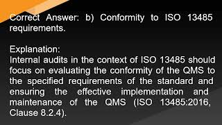 ISO 13485 Medical Devices Exam Free Practice Questions [upl. by Onairot]