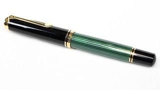 Fountain Pen Review Pelikan M1000 Green Stripe [upl. by Nonahs139]