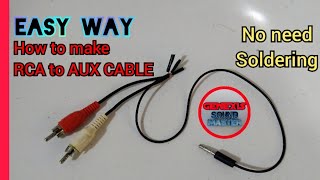 RCA CABLE to AUX conversion in Easy way  No need Soldering  Connect speaker to smartphonephone [upl. by Asiulairam480]