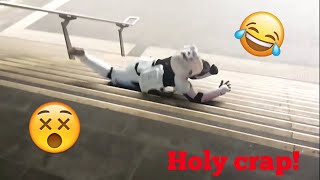 Stormtrooper Falls Off Stairs On The Way To The Star Wars Premiere  Hilarious Edit XD [upl. by Anitnoc]