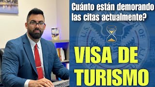 ¿CUÁNTO TIEMPO ESTÁN DEMORANDO LAS CITAS PARA VISA DE TURISTA SEGÚN LOS DIFERENTES CONSULADOS [upl. by Acinnor817]