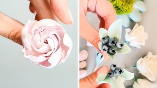 EASY FLOWER POLYMER CLAY TUTORIALS [upl. by Benji502]