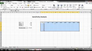 Sensitivity Analysis in Excel [upl. by Ania]