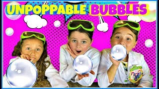 How to Make Unpoppable Bubbles  Science For Kids [upl. by Ayaj87]