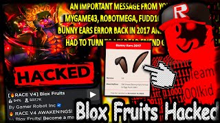 The Blox Fruits Hacking Incident ROBLOX [upl. by Volney531]