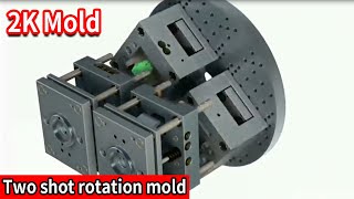 2K injection tooltwoshot rotation mold animation [upl. by Jahdol]