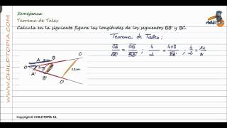 Semejanza Teorema de Tales 4º de ESO matemáticas [upl. by Einor36]