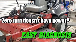 Zero Turn No Power BogsDies Under Load How To Diagnose Easy [upl. by Genisia]